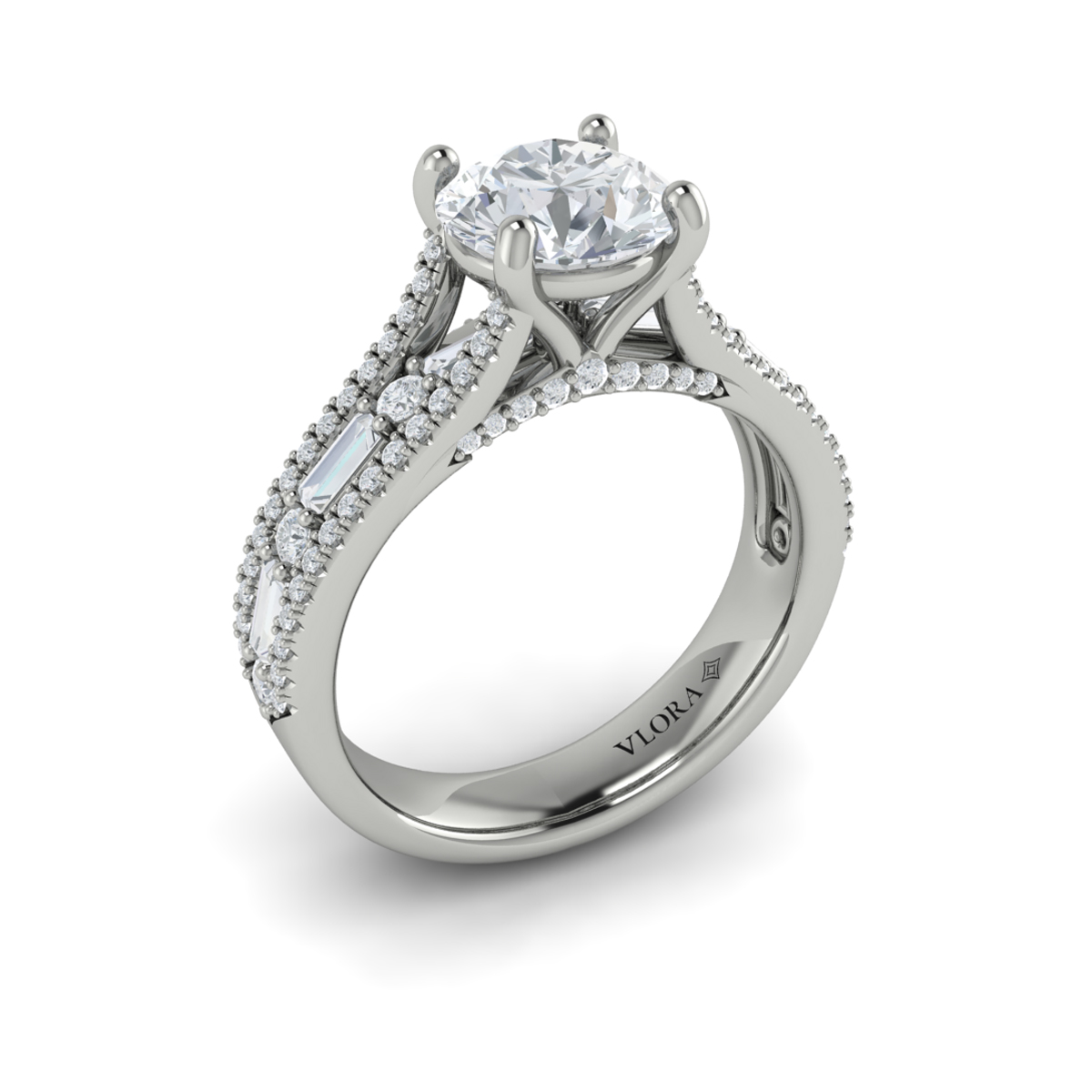 Crowned Engagement Ring