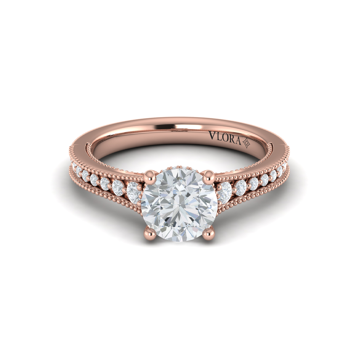 Intricate Hidden Halo Engagement Ring