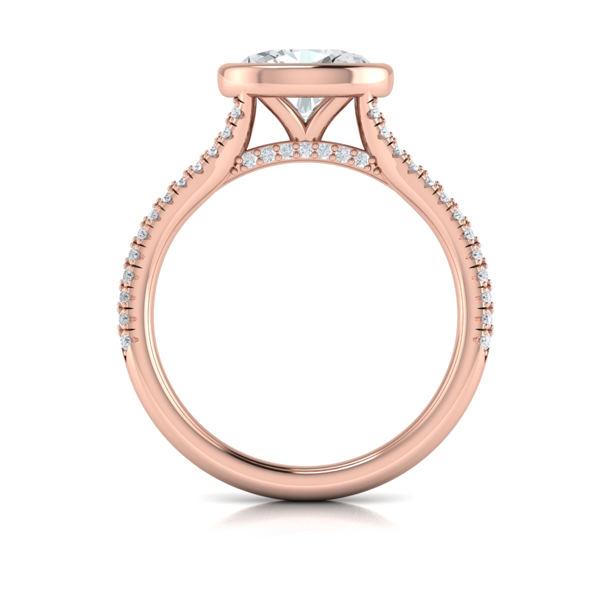 Horizon Oval Bezel Engagement Ring