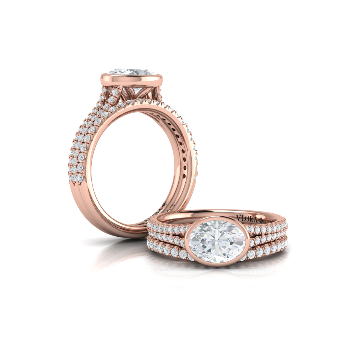 Horizon Oval Bezel Engagement Ring