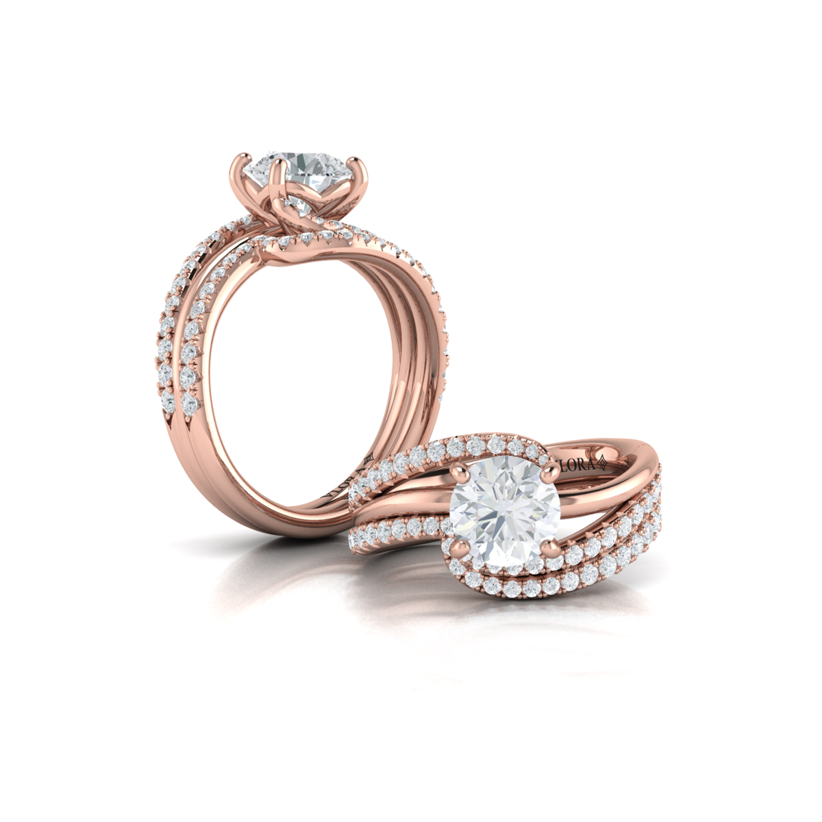Graceful Curves Engagement Ring