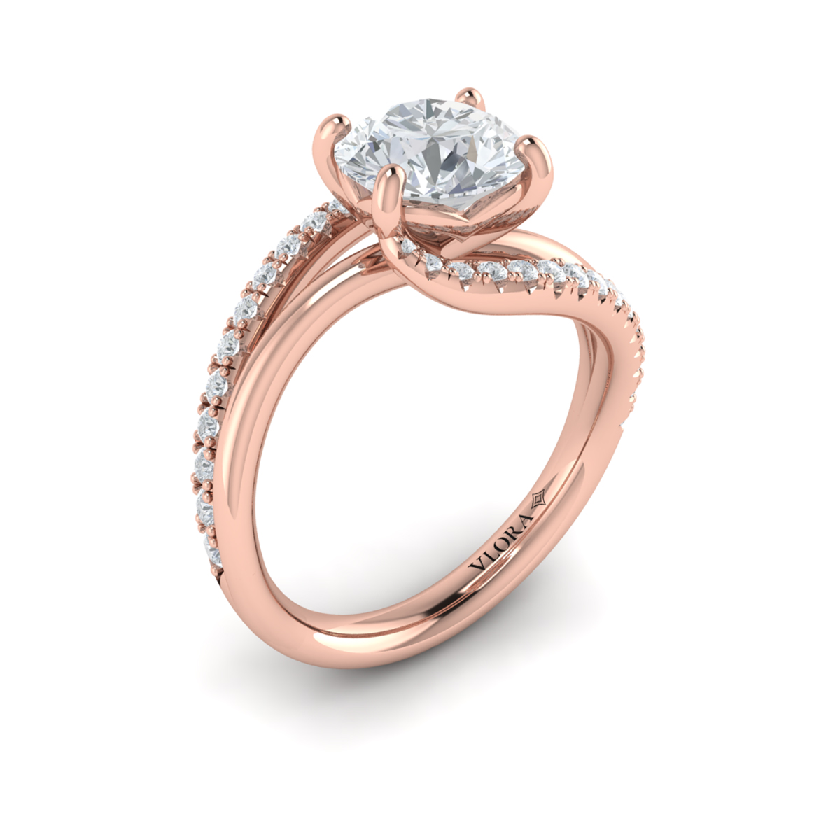 Graceful Curves Engagement Ring