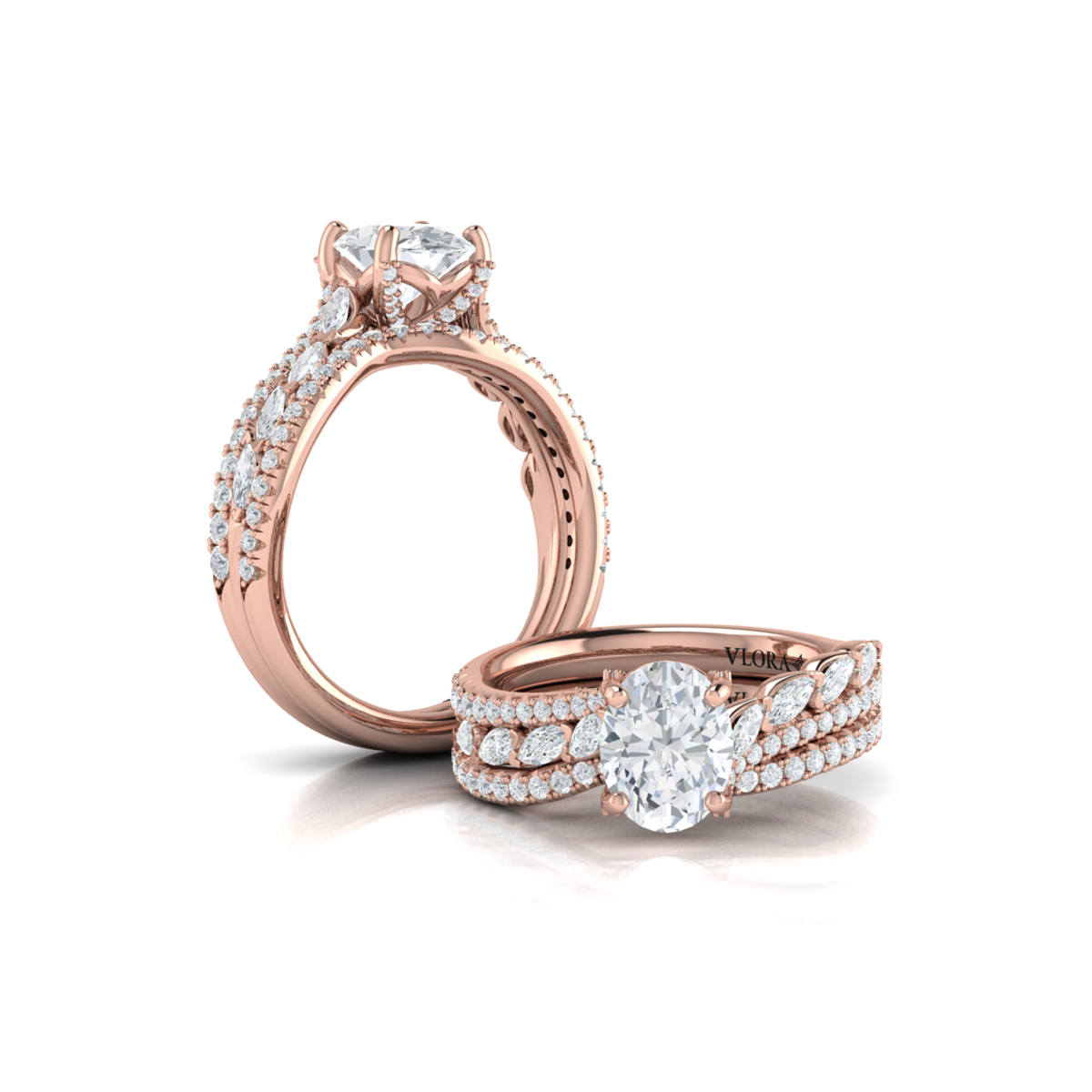 Bypass Oval Engagement Ring