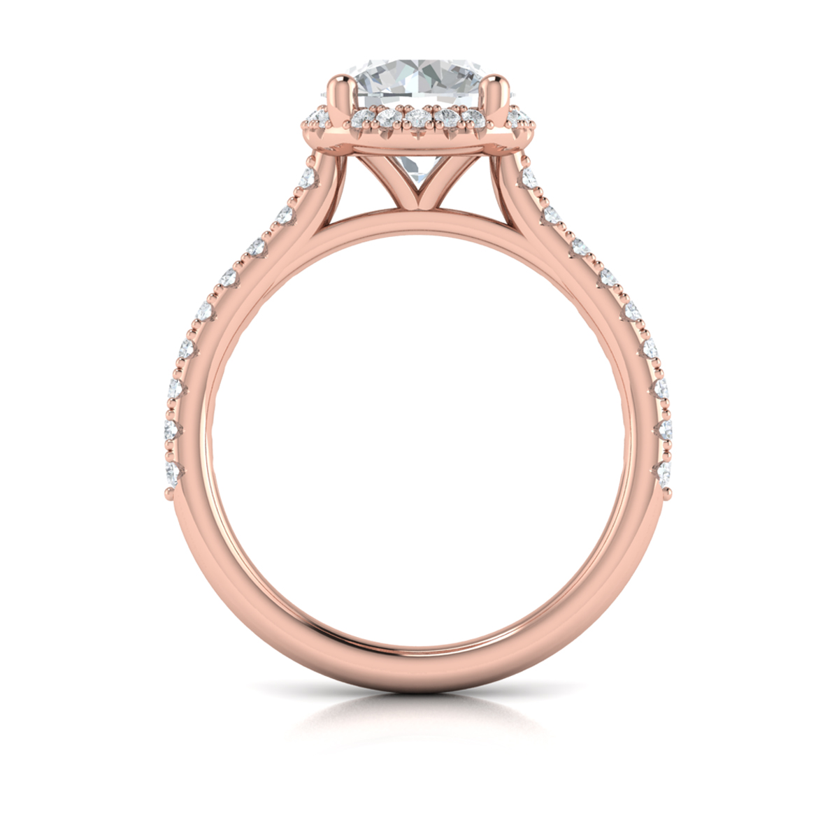 Graceful Halo Engagement Ring