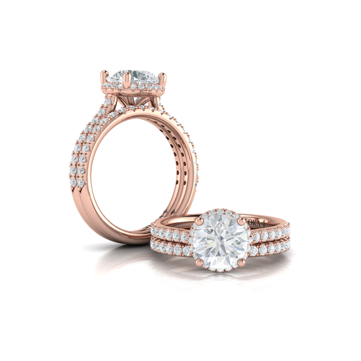 Graceful Halo Engagement Ring