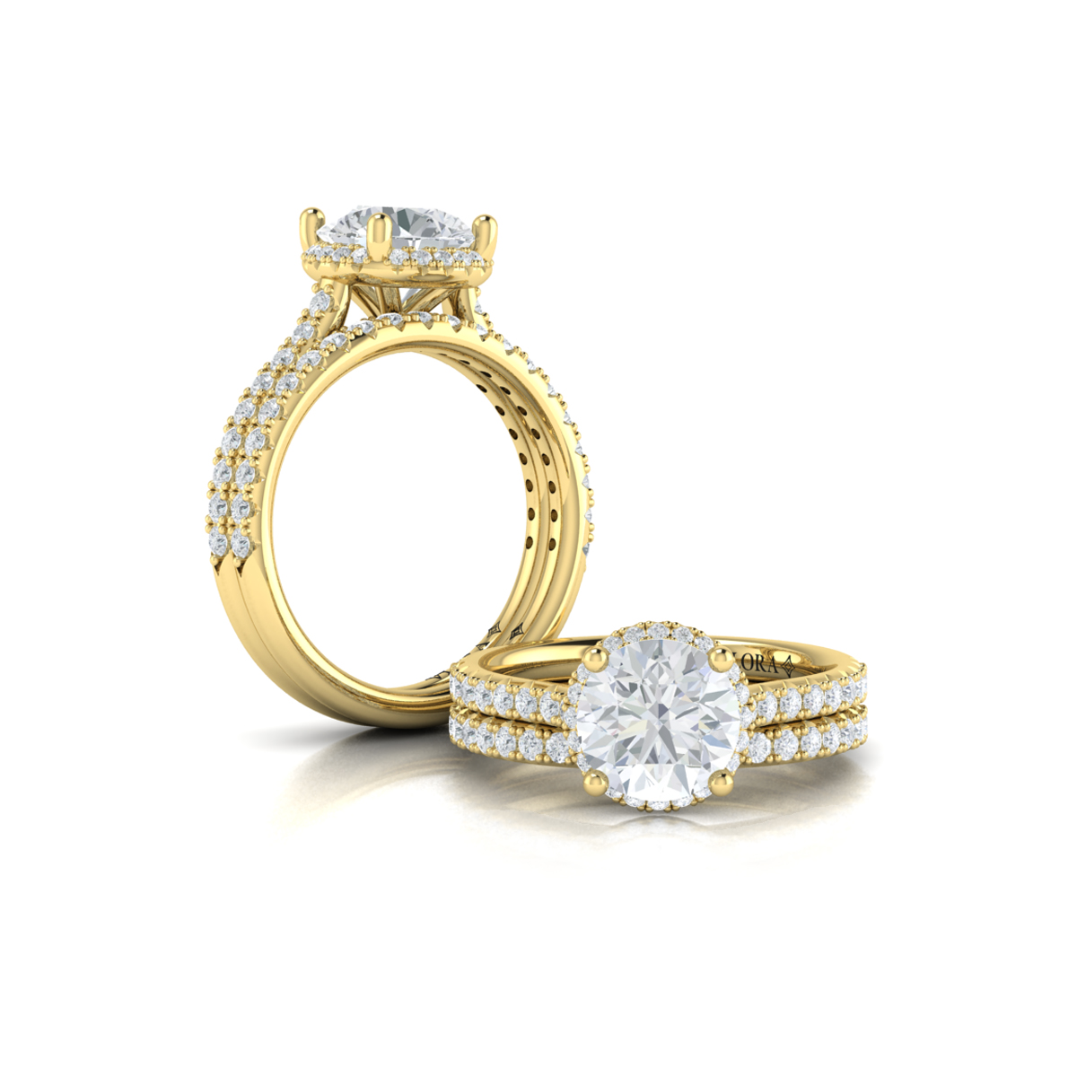 Graceful Halo Engagement Ring