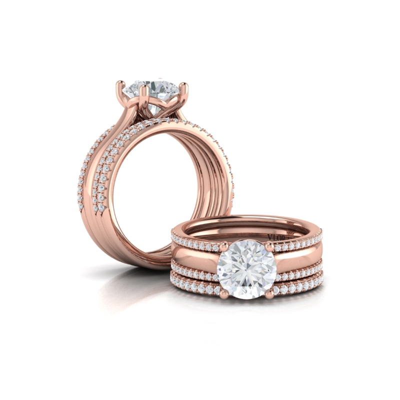 Triple Band Engagement Ring