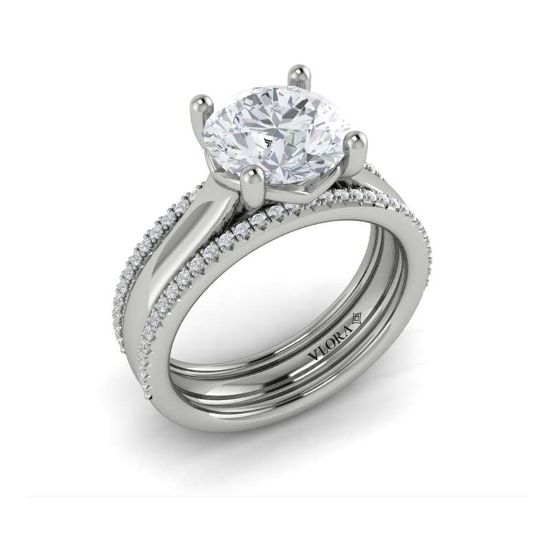 Triple Band Engagement Ring
