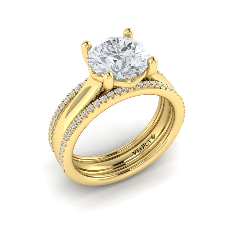Triple Band Engagement Ring
