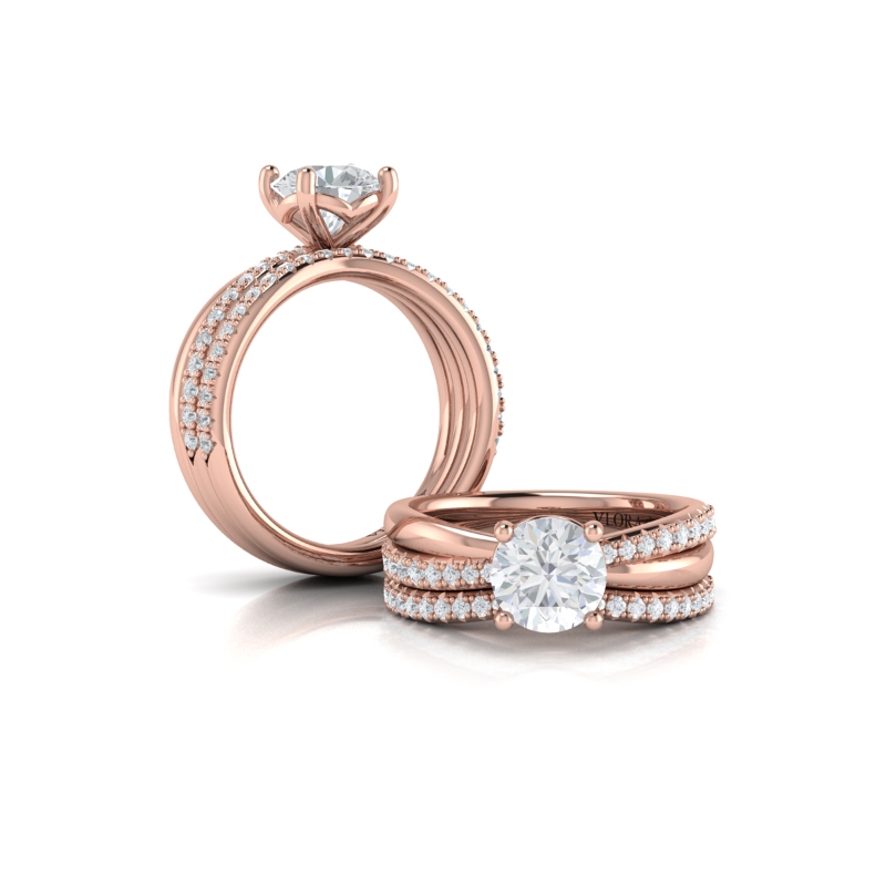 Twisted Pave Classic Engagement Ring
