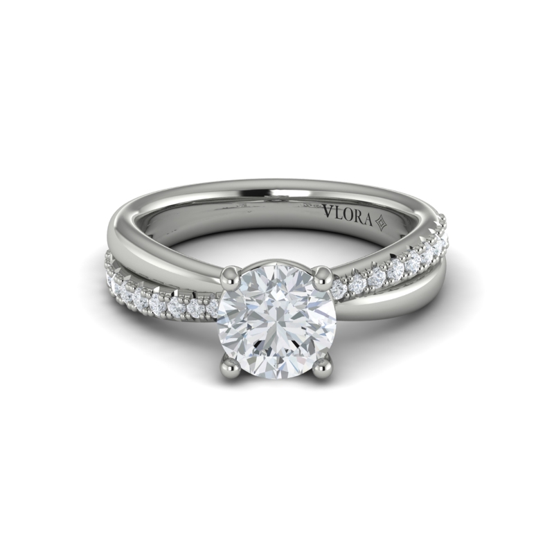 Twisted Pave Classic Engagement Ring