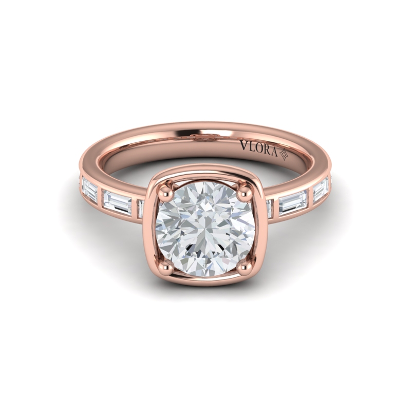 Art Deco Baguette Channel Engagement Ring