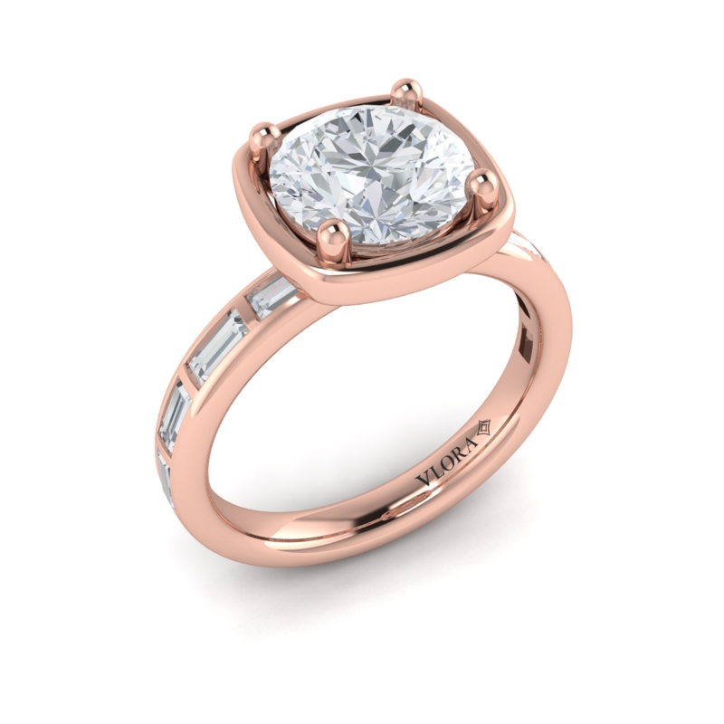 Art Deco Baguette Channel Engagement Ring