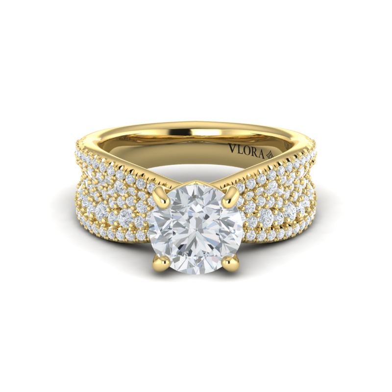 Bold Pave Engagement Ring