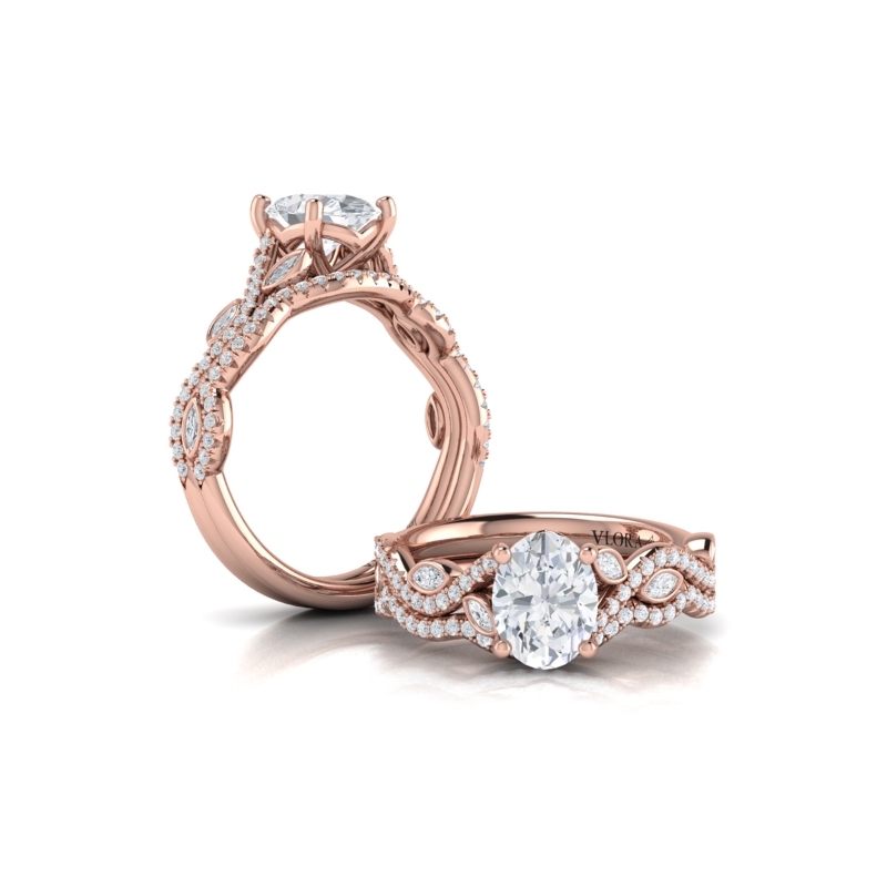 Botanical Oval Engagement Ring