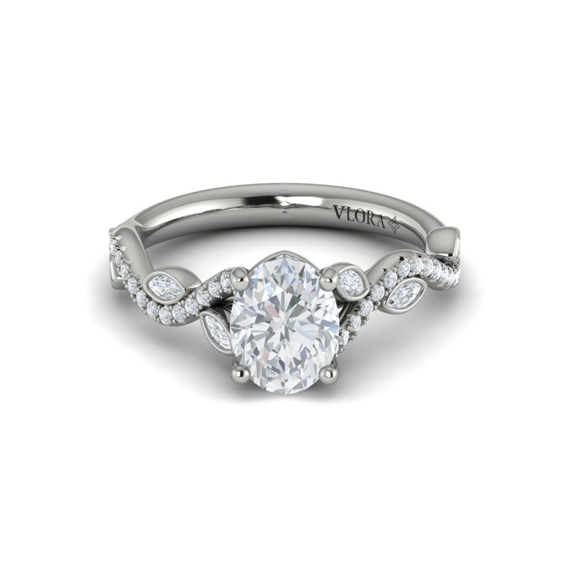 Botanical Oval Engagement Ring