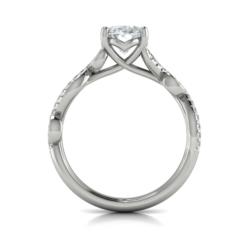 Botanical Oval Engagement Ring