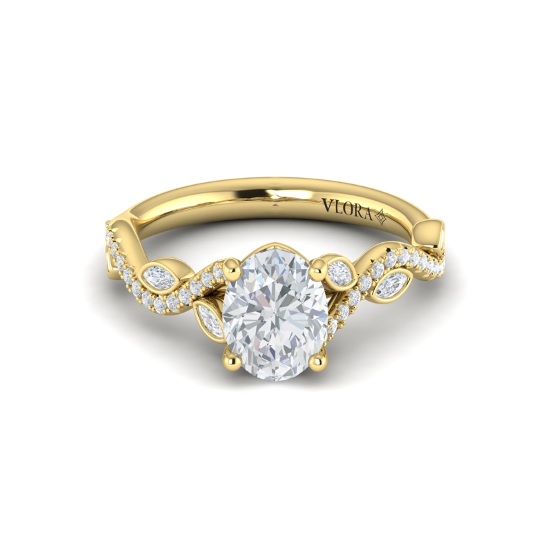 Botanical Oval Engagement Ring