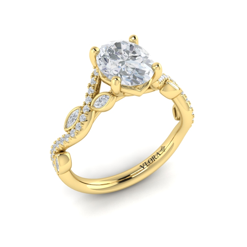 Botanical Oval Engagement Ring