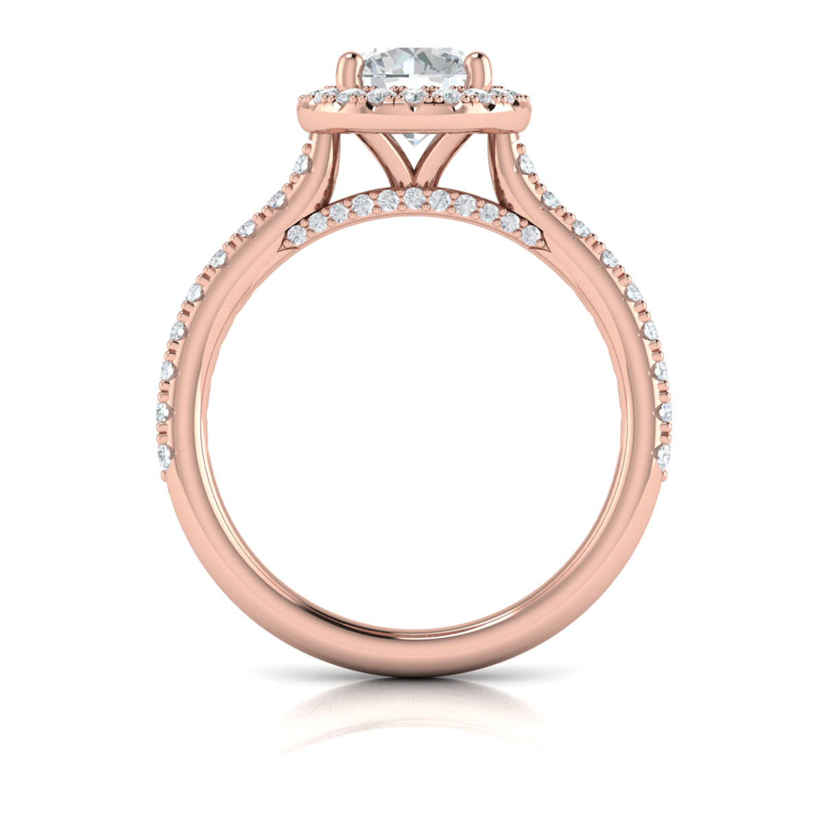 Classic Round Halo Engagement Ring
