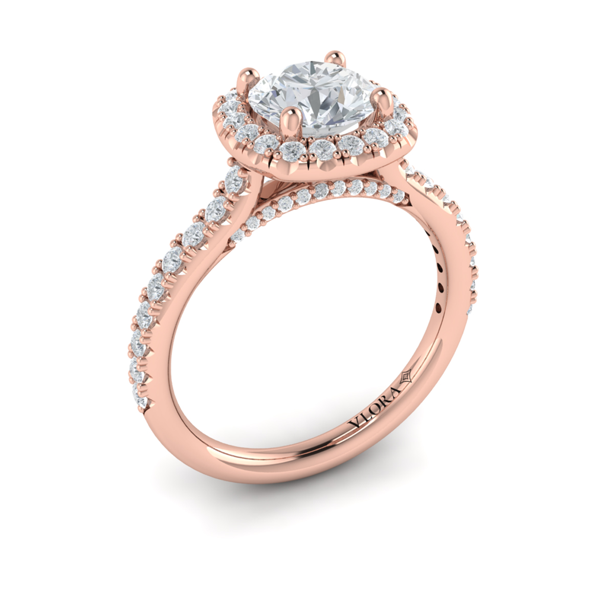 Timeless Euro Halo Round Engagement Ring
