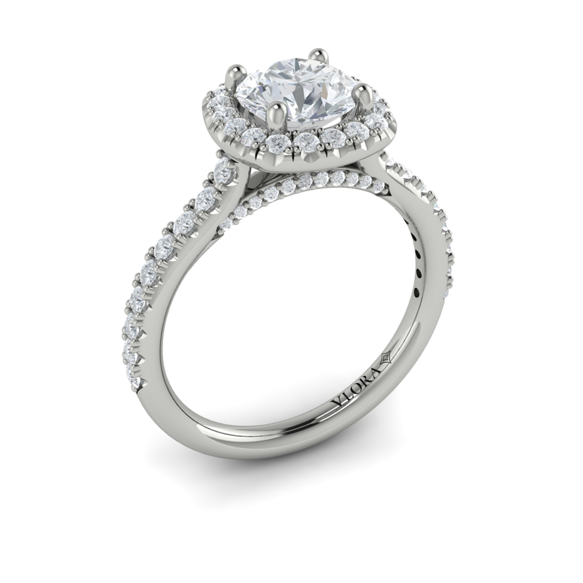 Timeless Euro Halo Round Engagement Ring