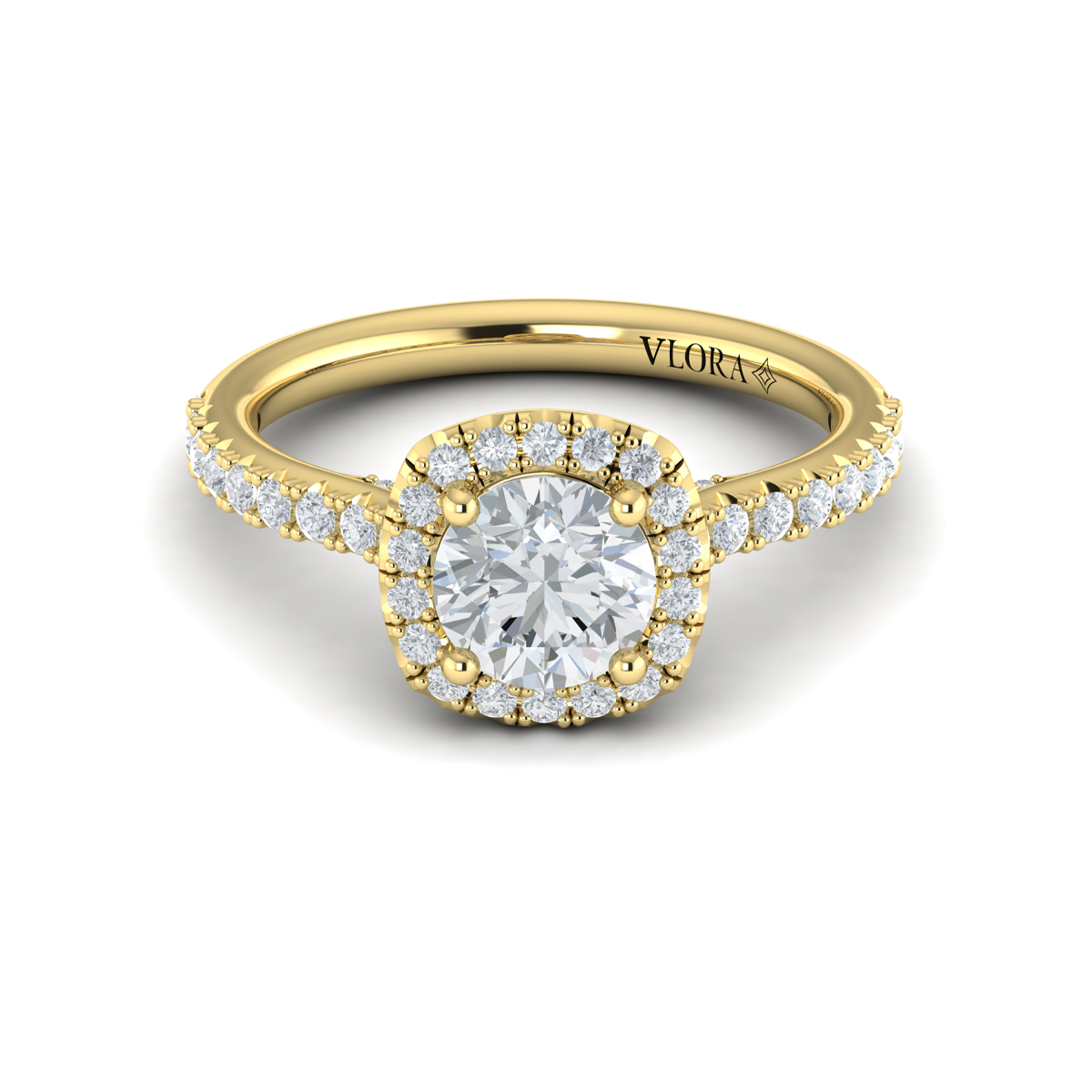 Timeless Euro Halo Round Engagement Ring