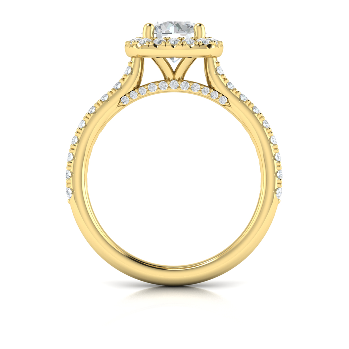 Timeless Euro Halo Round Engagement Ring