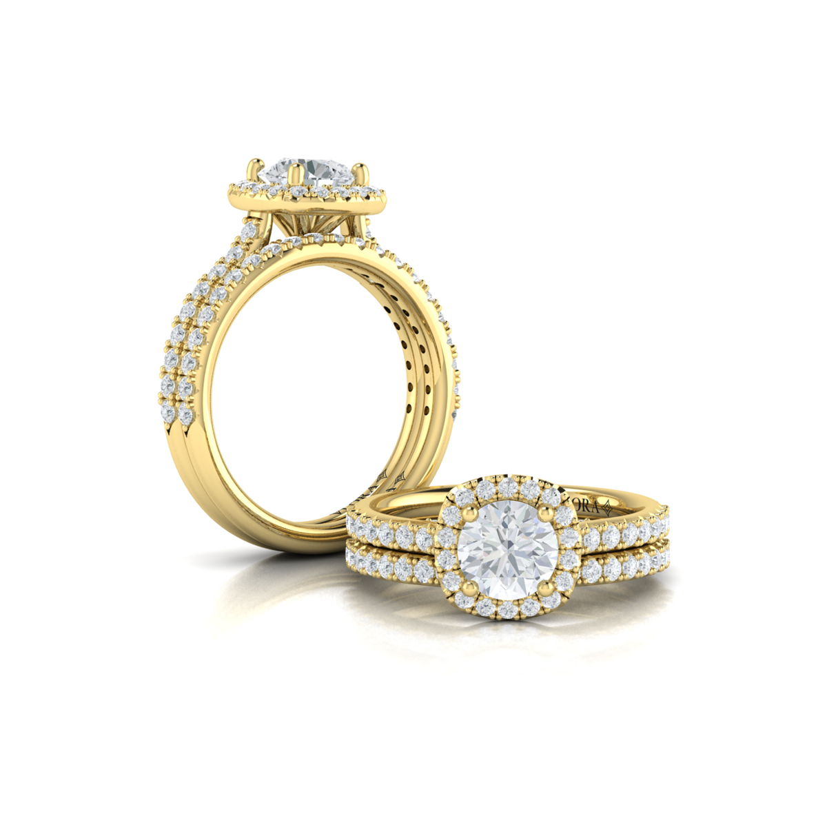 Timeless Euro Halo Round Engagement Ring