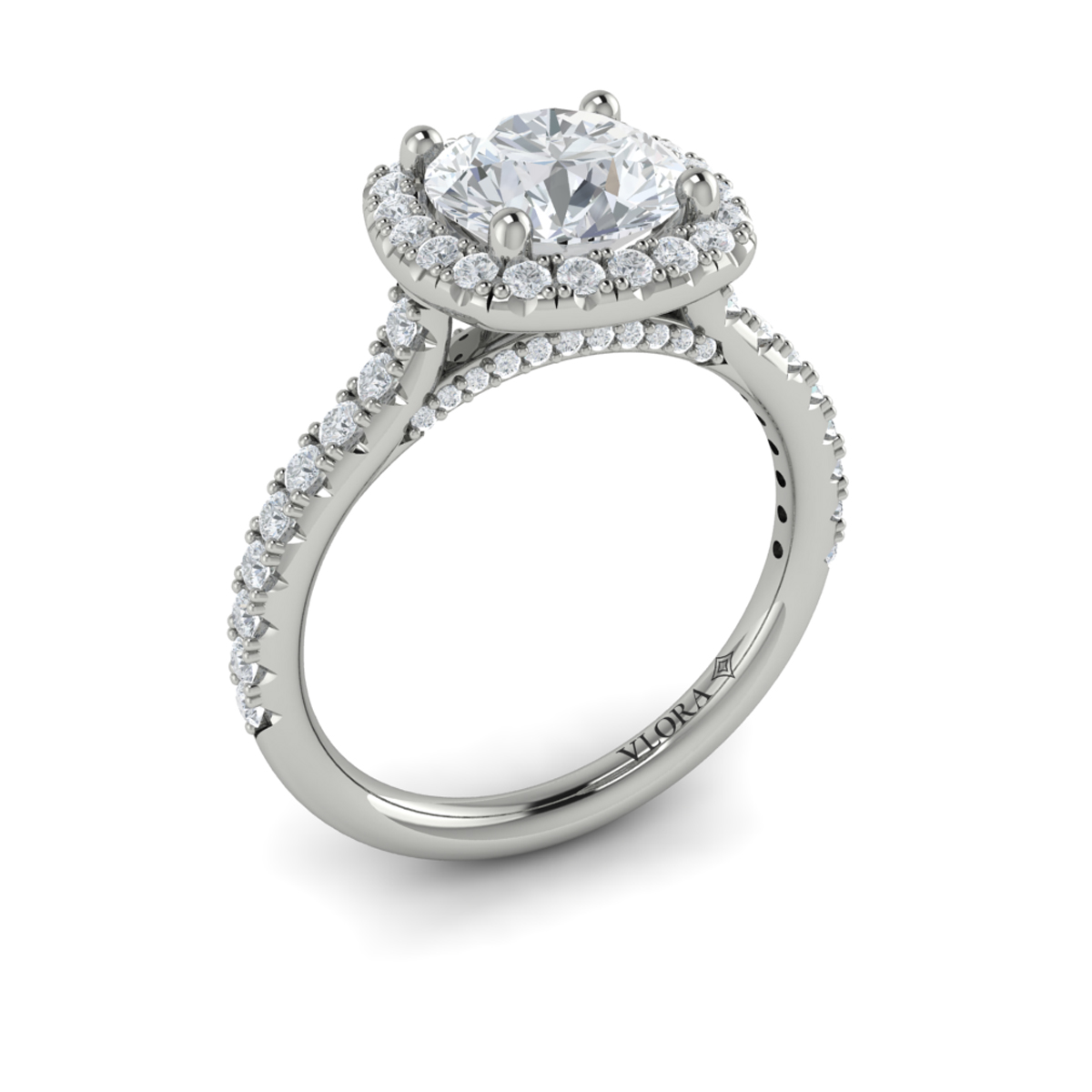 Timeless Euro Halo Round Engagement Ring