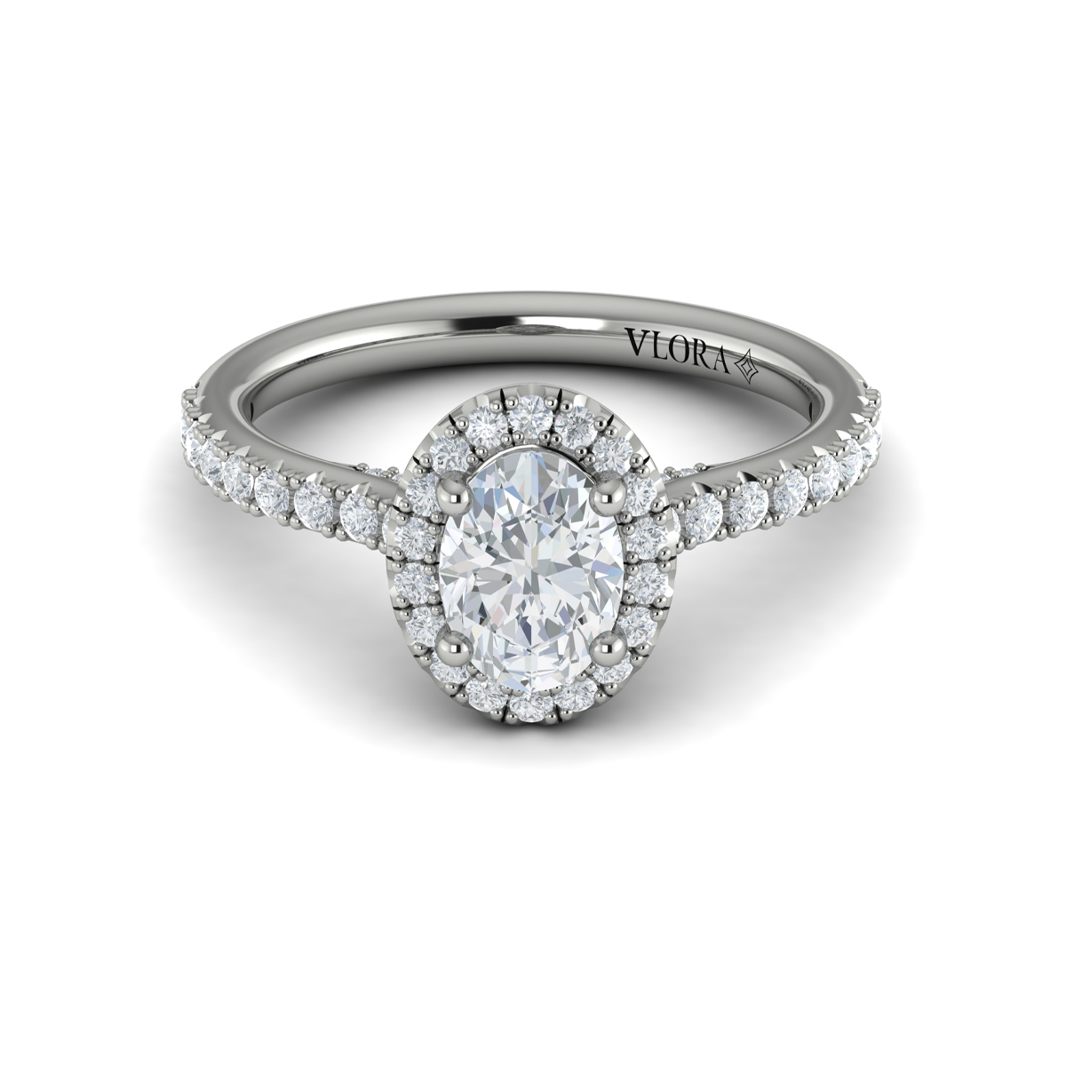 Timeless Oval Halo Engagement Ring
