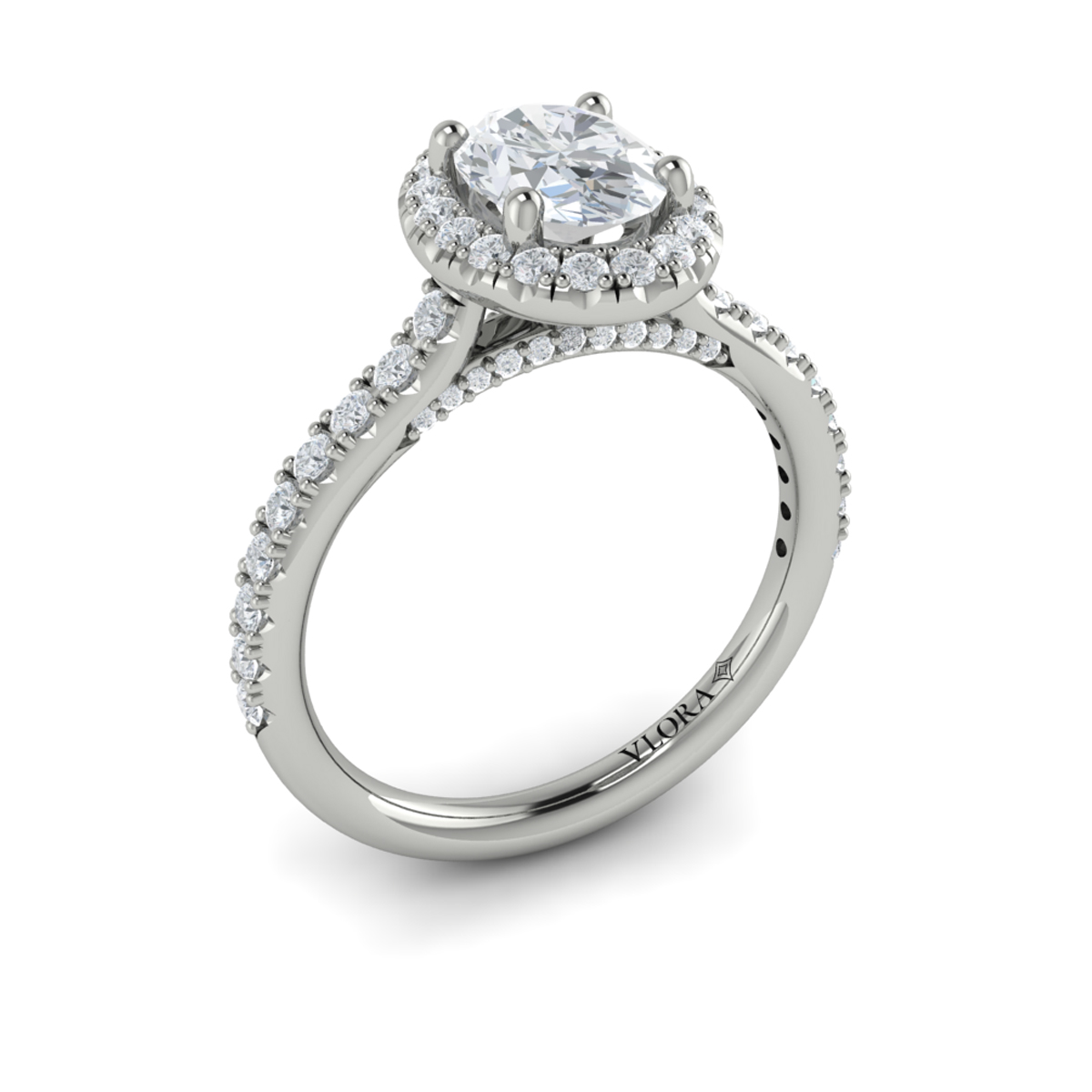 Timeless Oval Halo Engagement Ring