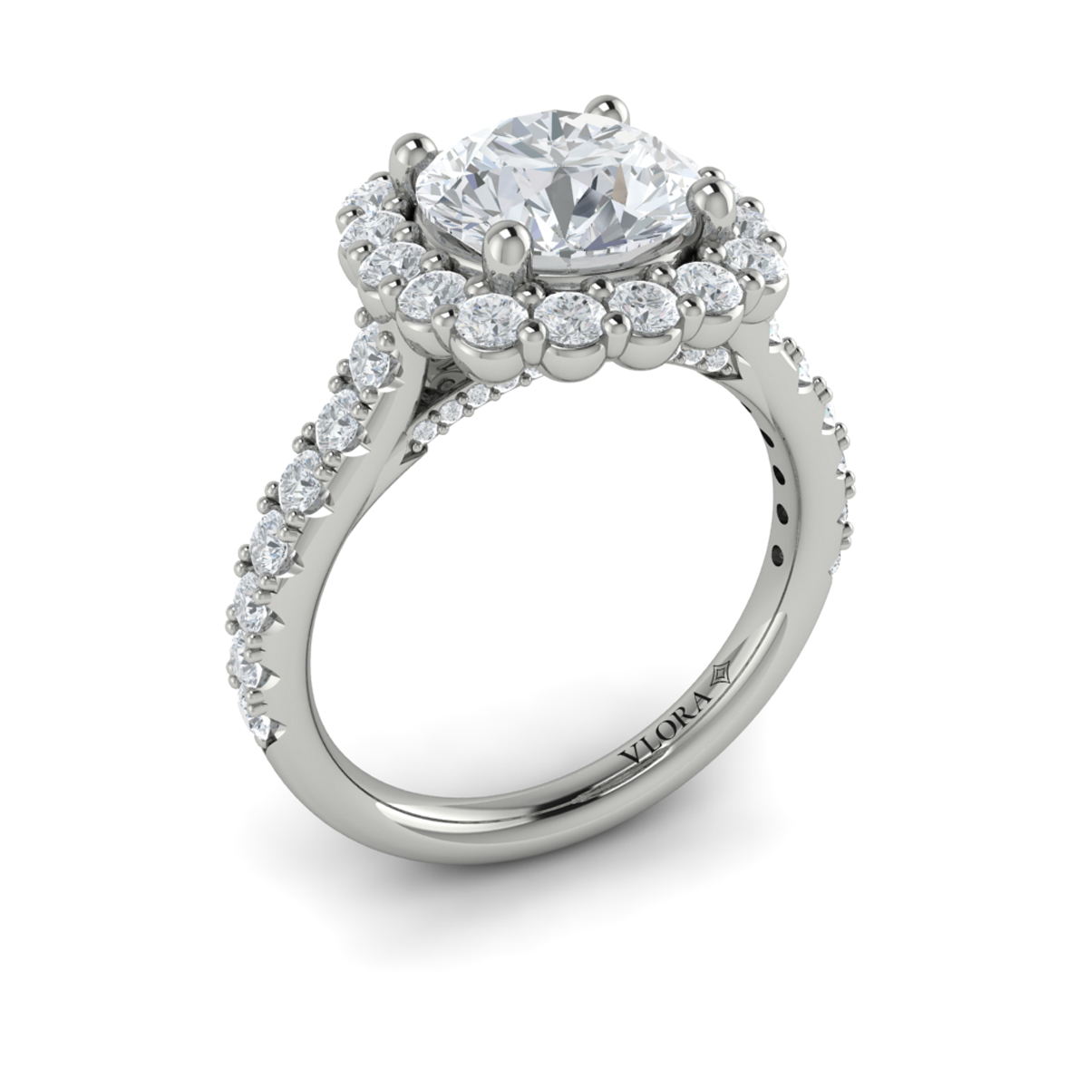 Bloom Halo Round Engagement Ring