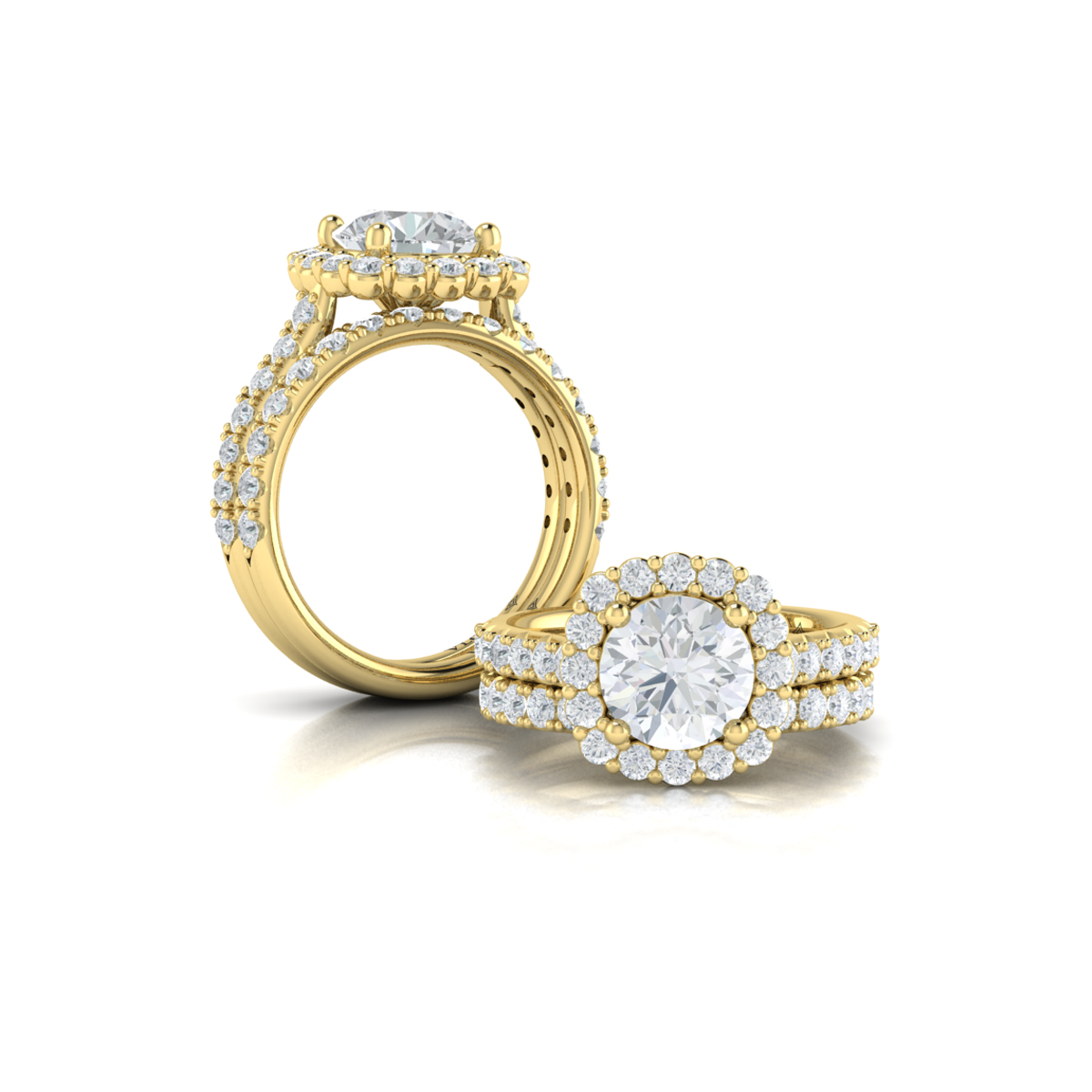 Bloom Halo Round Engagement Ring