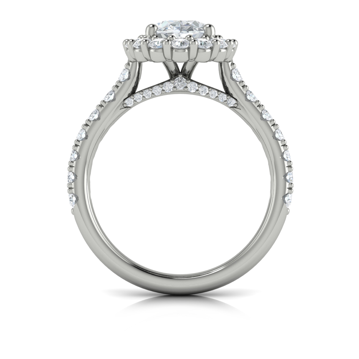 Bloom Halo Oval Engagement Ring