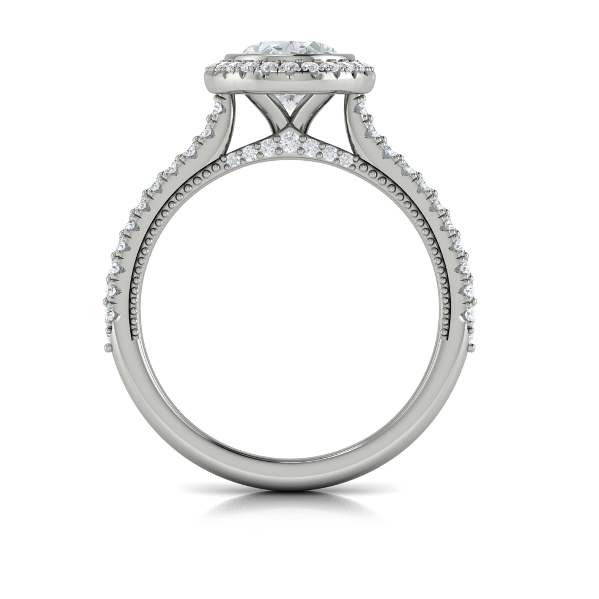 Regal Halo Oval Engagement Ring