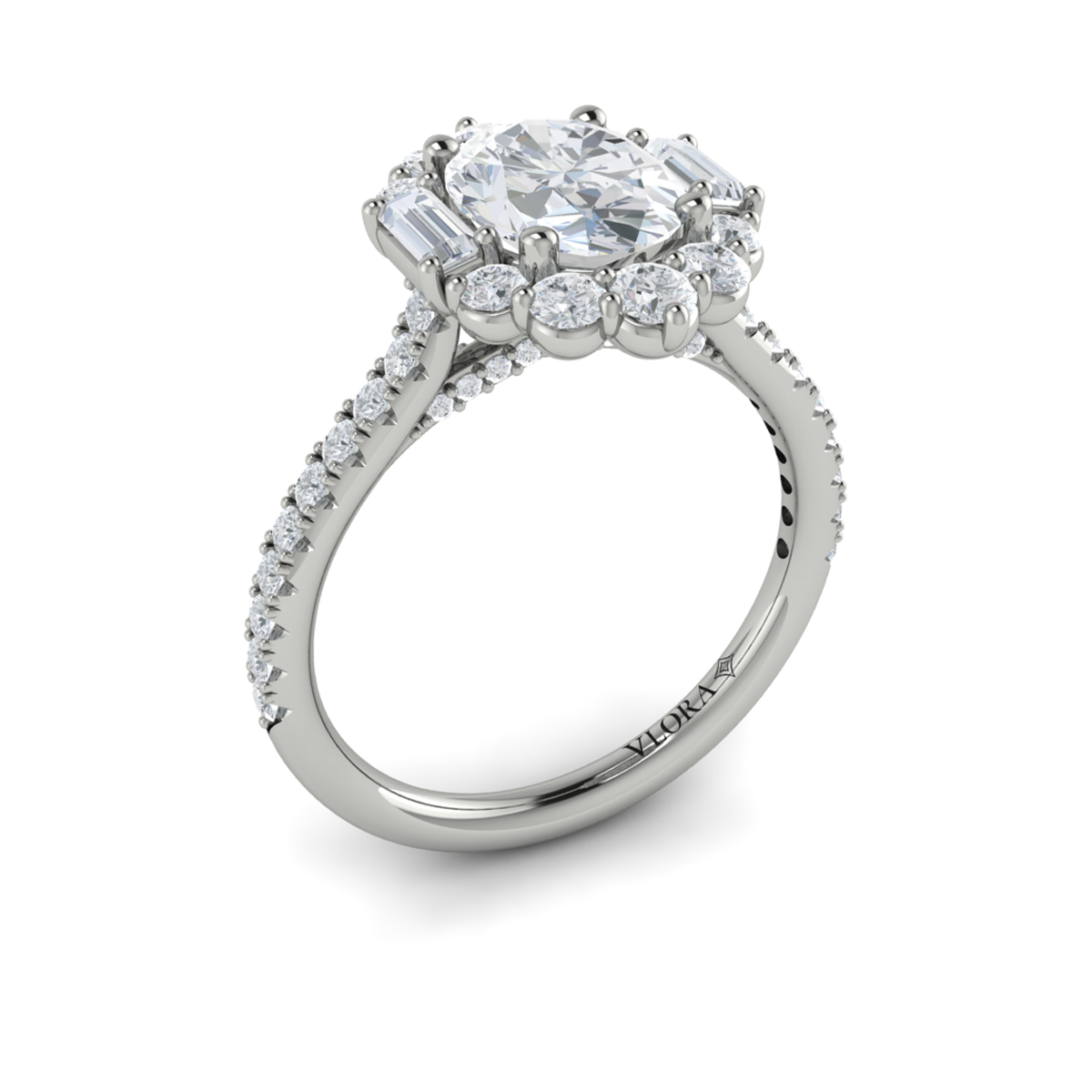 Harmony Halo Oval Engagement Ring