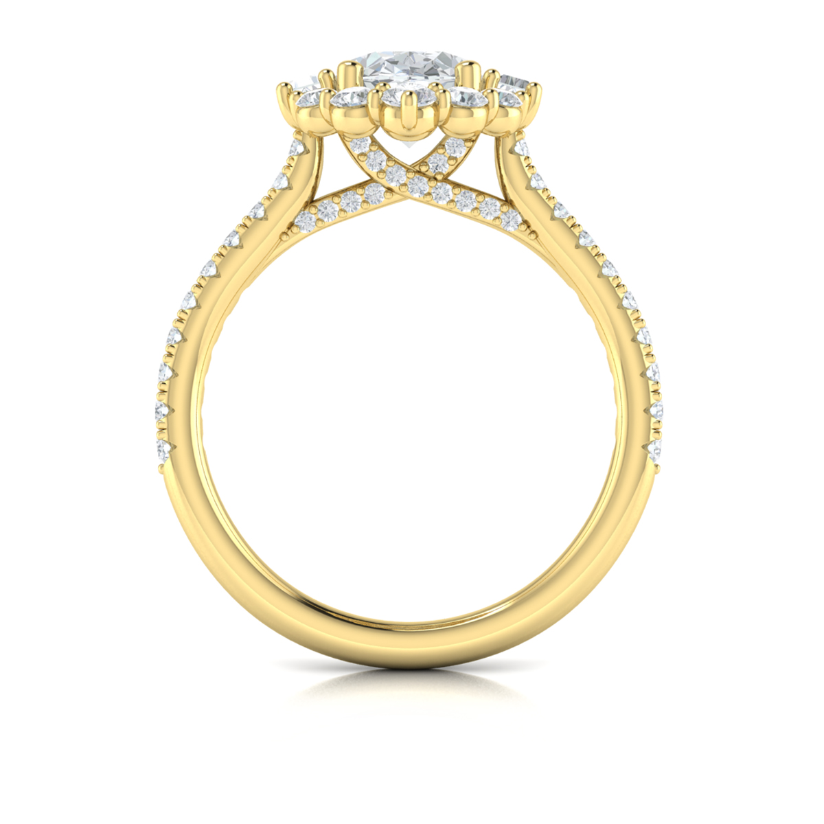 Harmony Halo Oval Engagement Ring