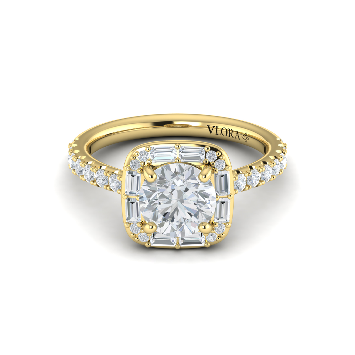 Intricate Halo Engagement Ring