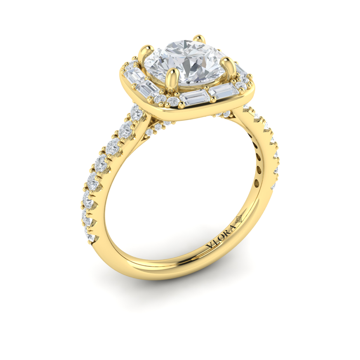 Intricate Halo Engagement Ring