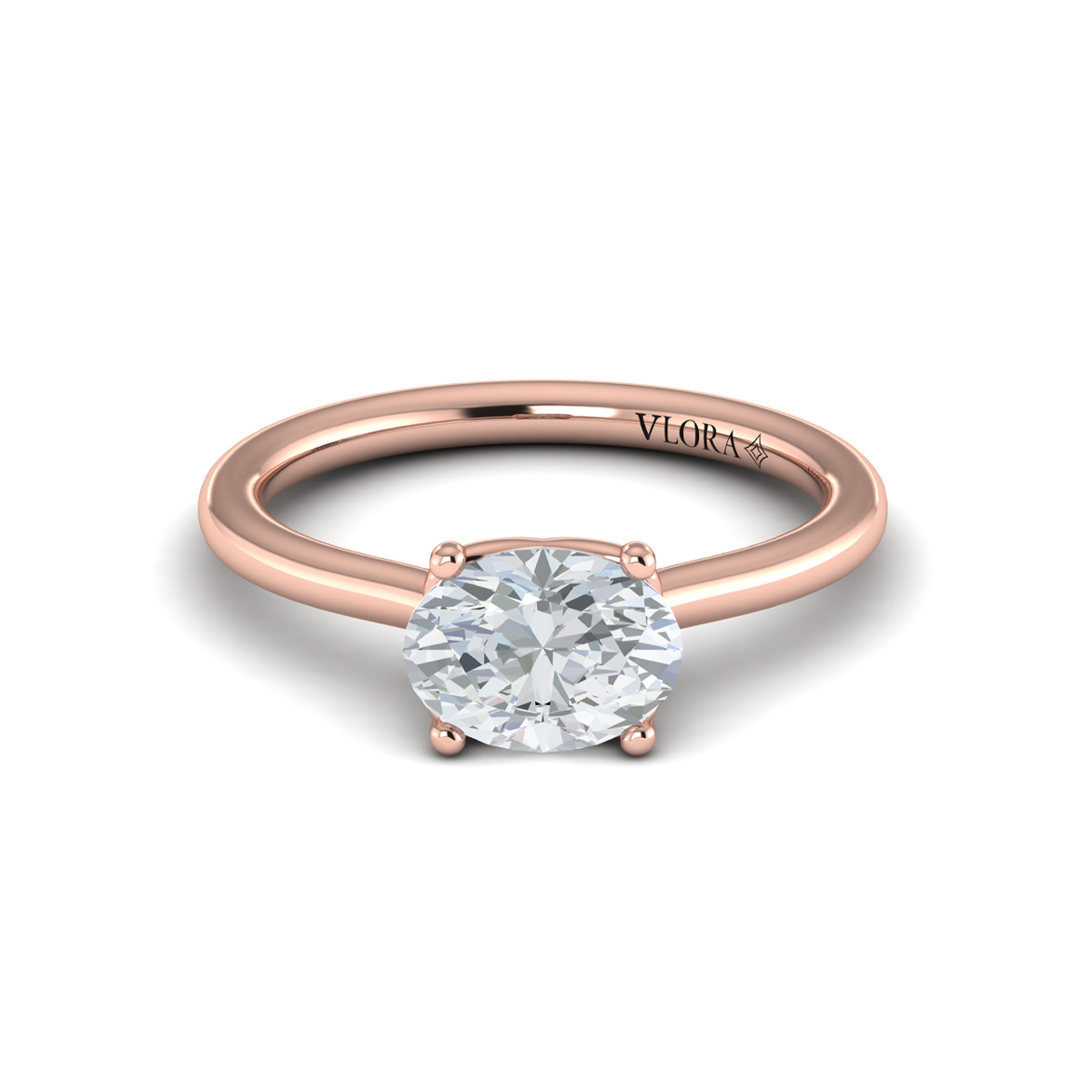 Horizon Oval Solitaire Engagement Ring