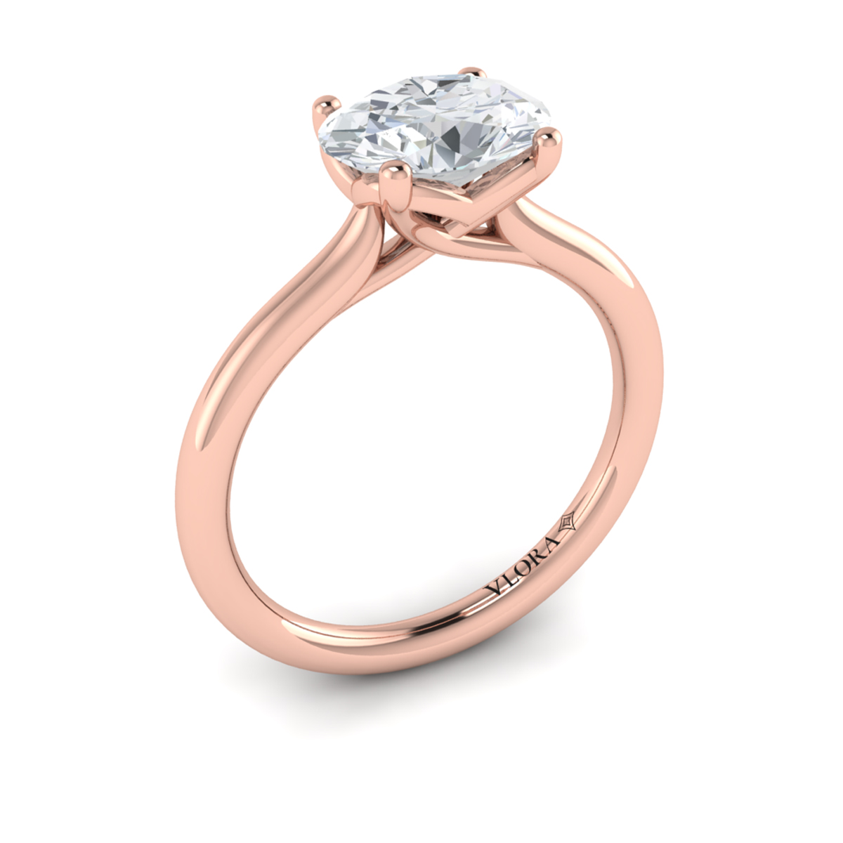 Horizon Oval Solitaire Engagement Ring