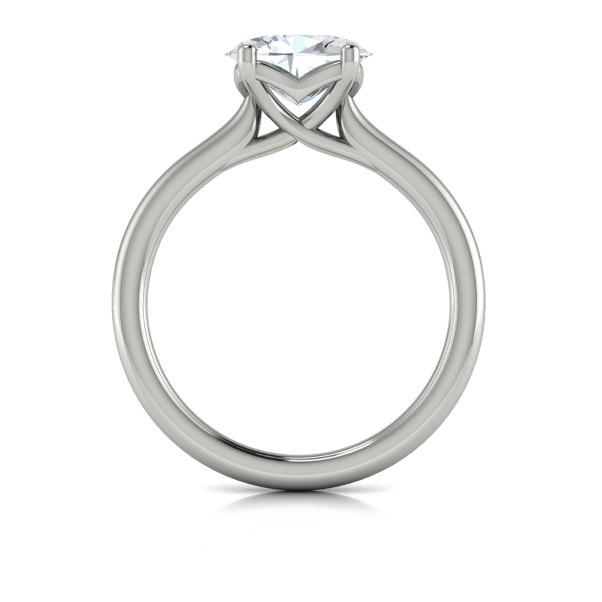 Horizon Oval Solitaire Engagement Ring
