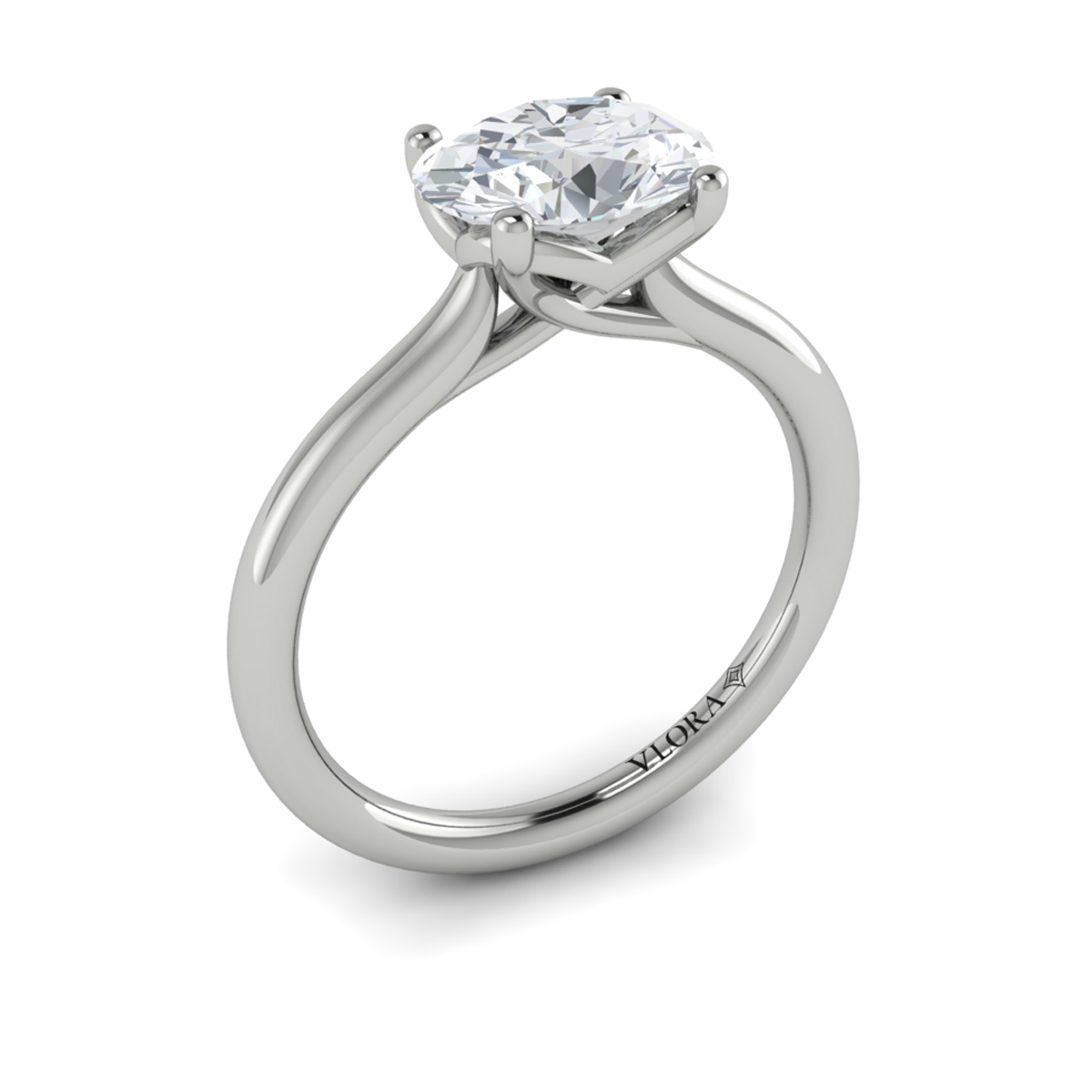 Horizon Oval Solitaire Engagement Ring