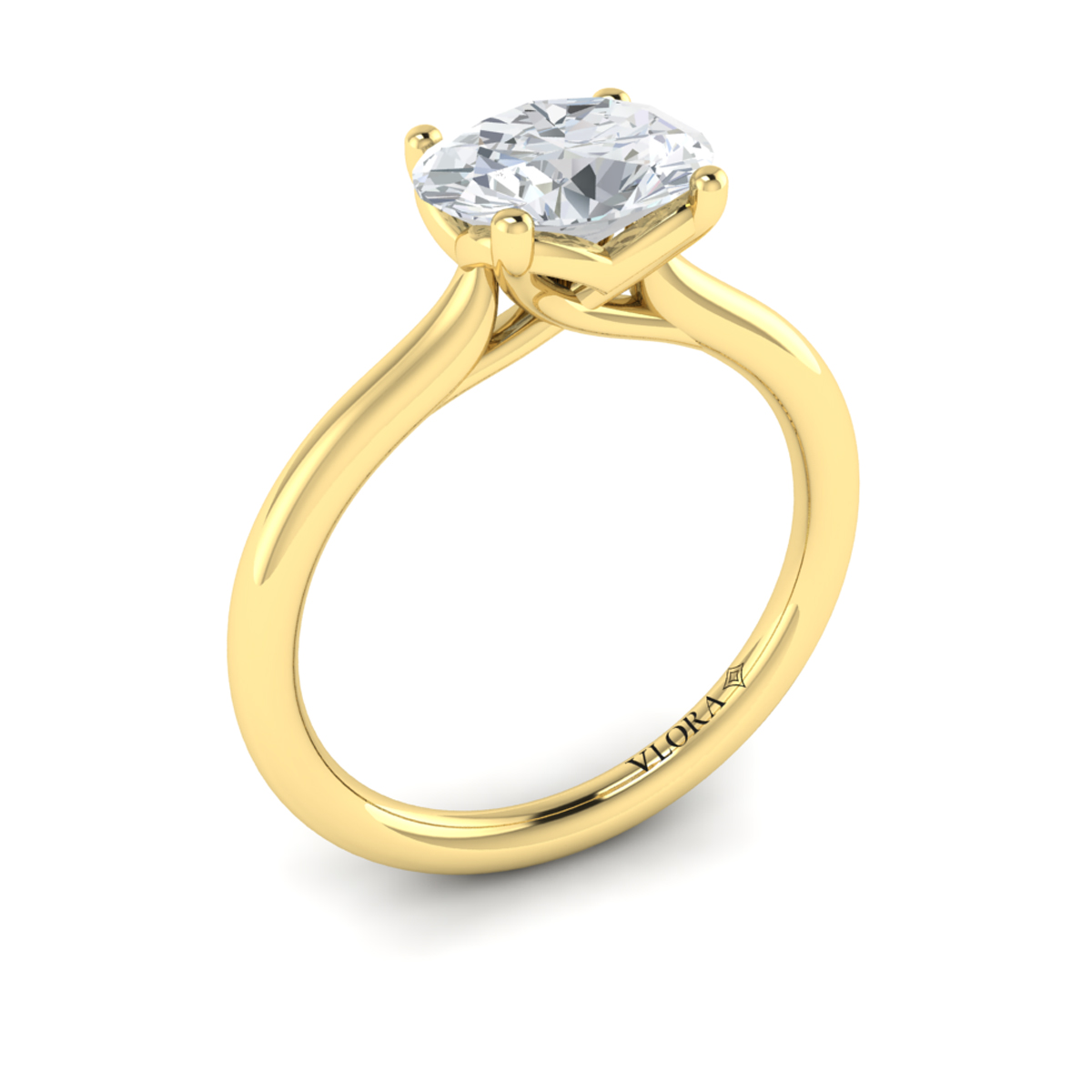 Horizon Oval Solitaire Engagement Ring