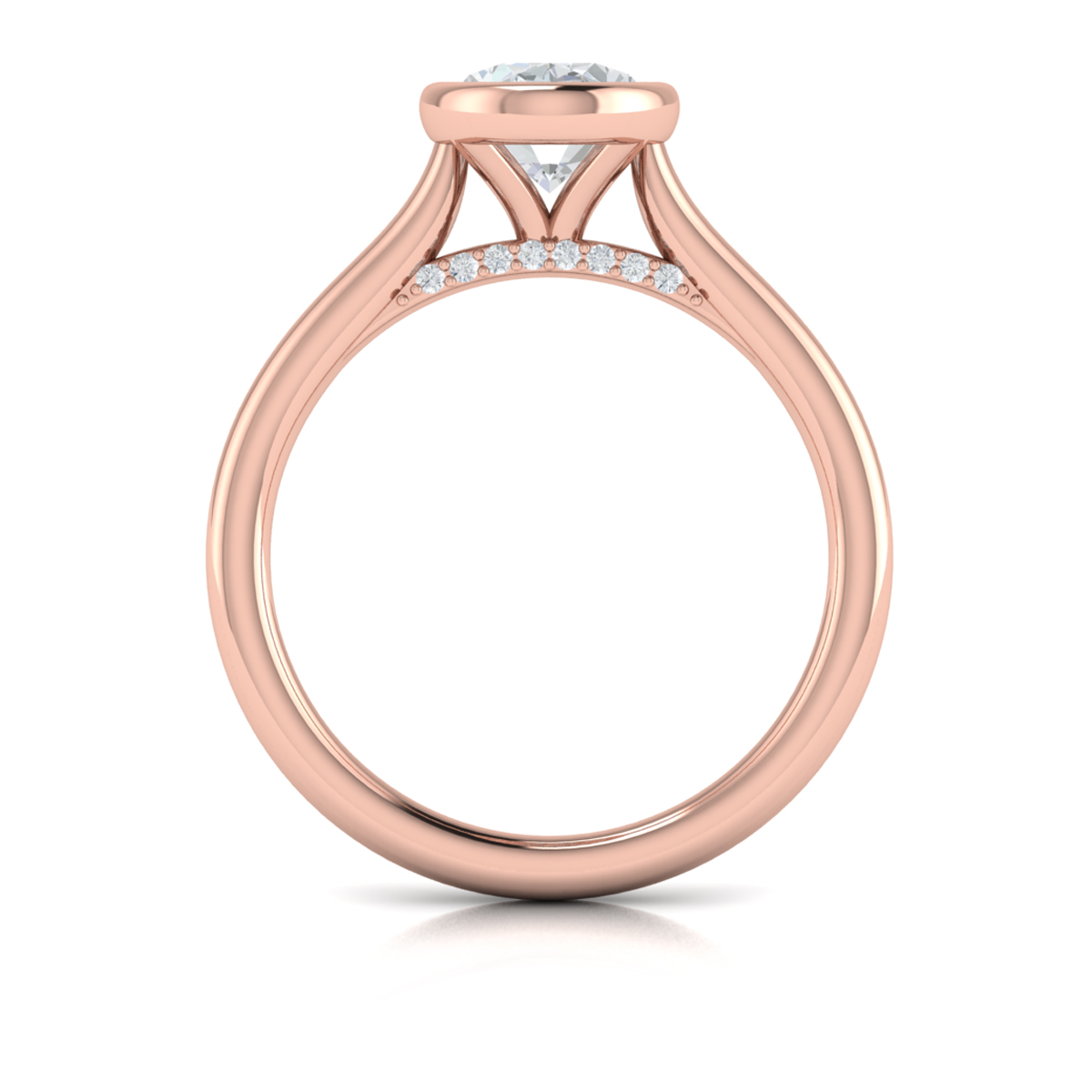 Singular Oval Bezel Engagement Ring