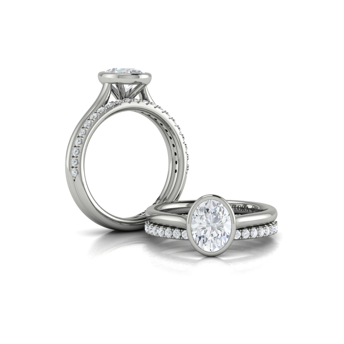 Singular Oval Bezel Engagement Ring