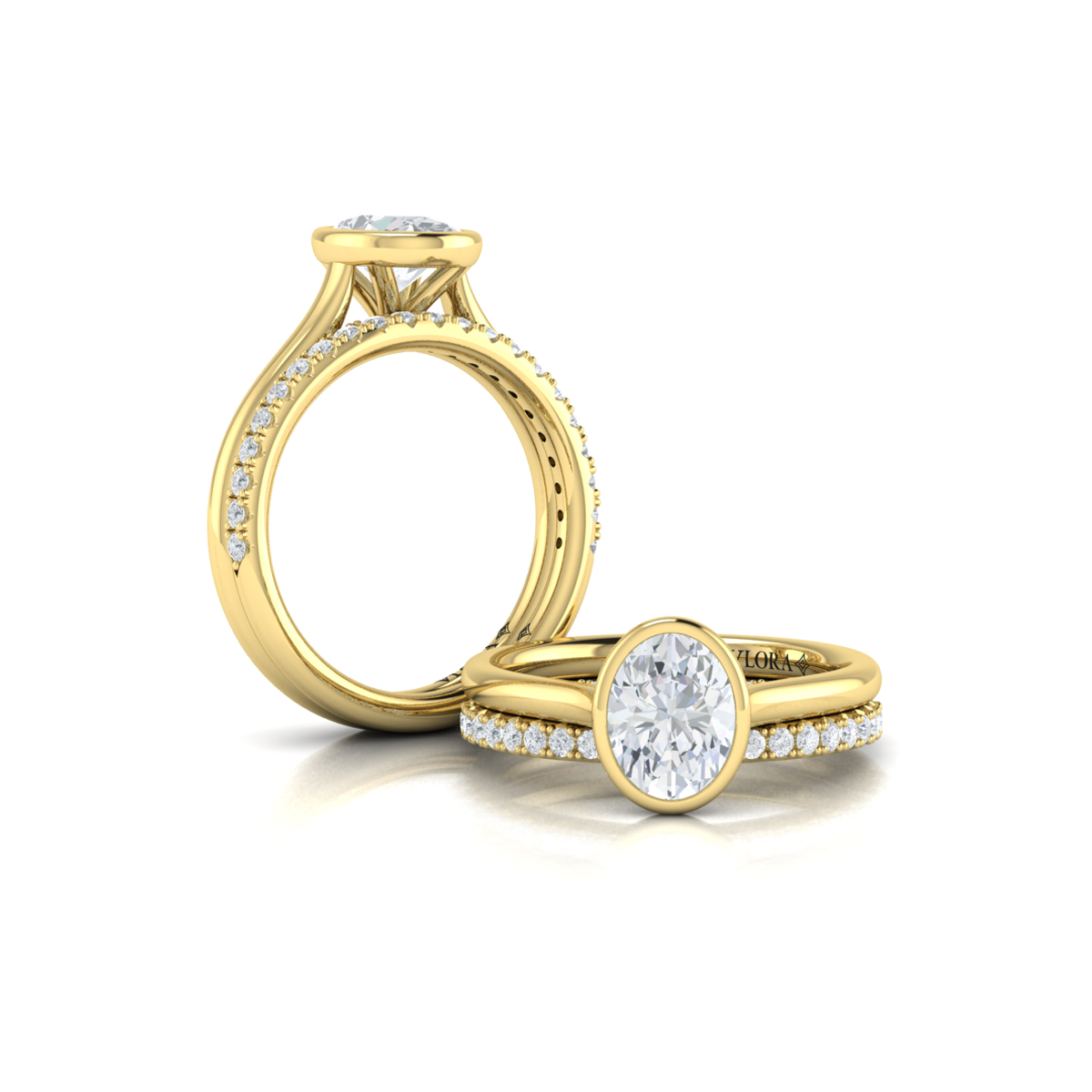Singular Oval Bezel Engagement Ring