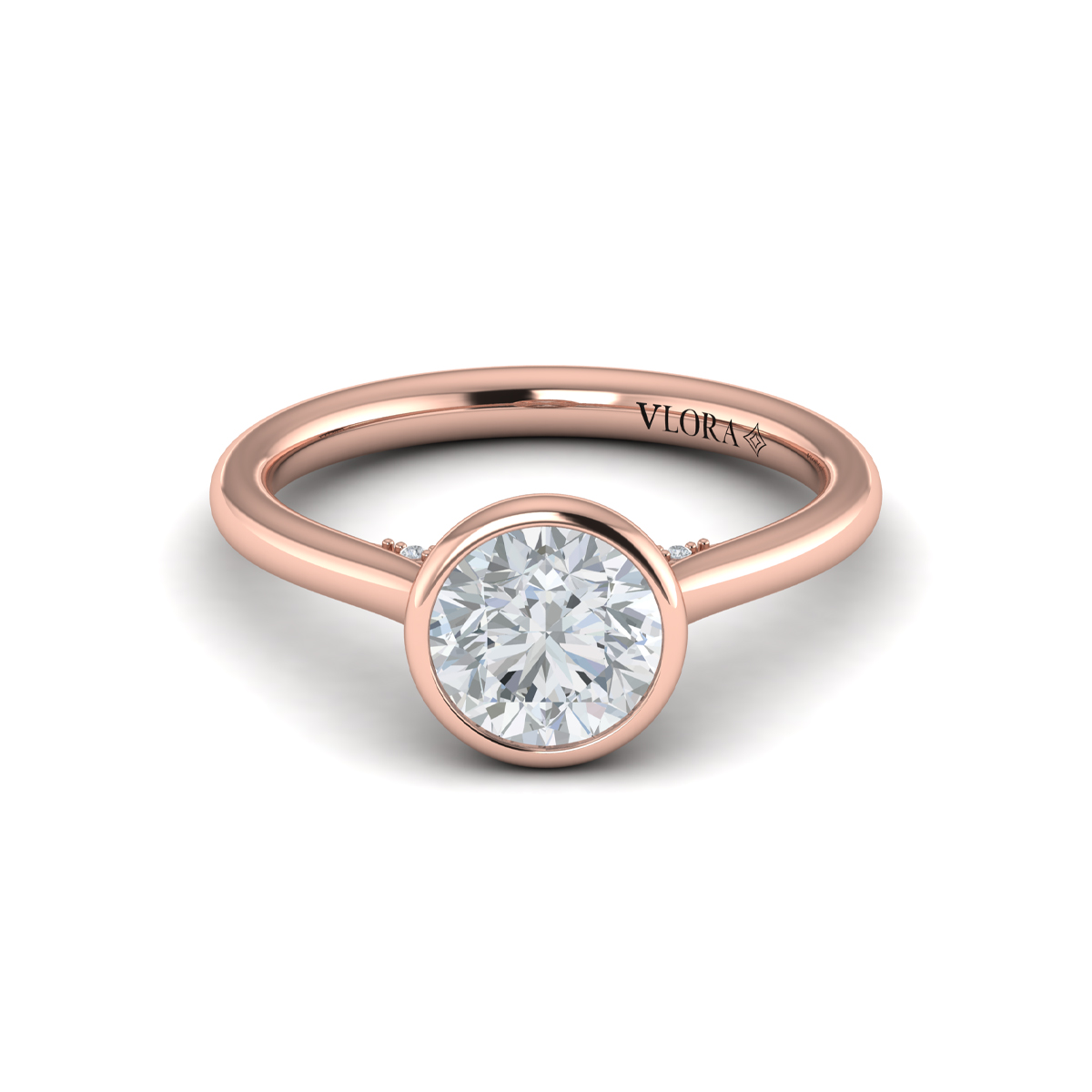 Singular Round Bezel Engagement Ring