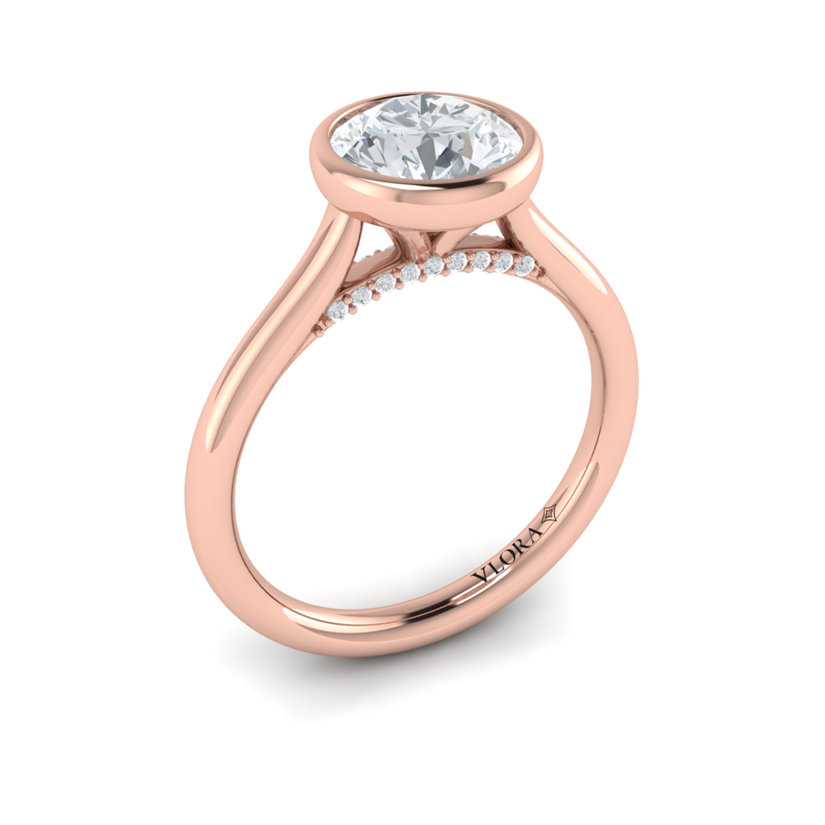 Singular Round Bezel Engagement Ring